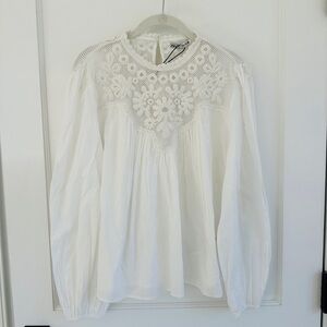 Zara blouse with crochet detail